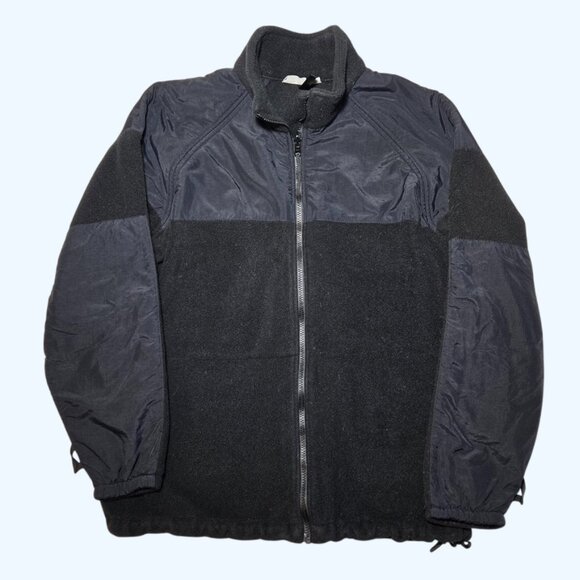 US Navy Parka Liner Black Full Zip Polartec Fleece Jacket Military Medium Reg - Picture 1 of 7